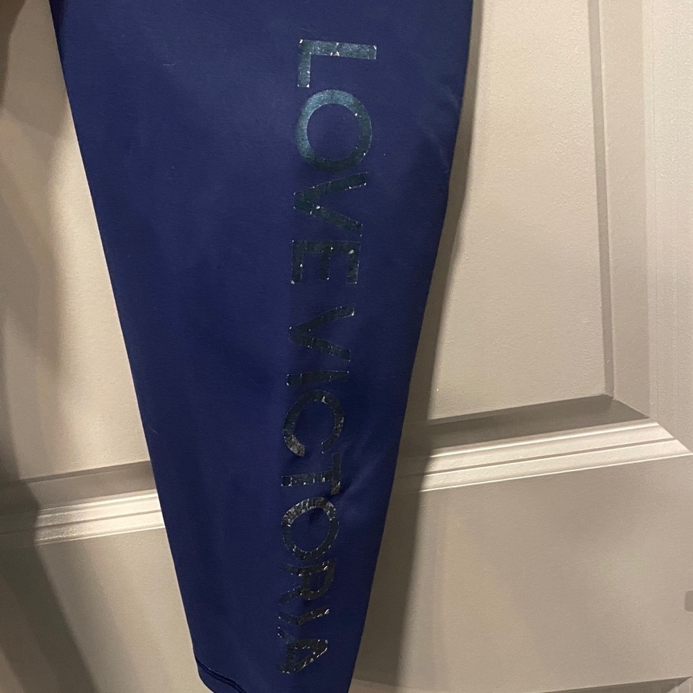 VS Sport Knockout Leggings Royal Blue High Waist Gym Workout Pants XL - Picture 3 of 7